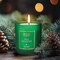 Old World Christmas 3.5 Inch Fresh Balsam Fir Scented Candle Christmas Flame Candle , Green Pineapple Cedar Musk